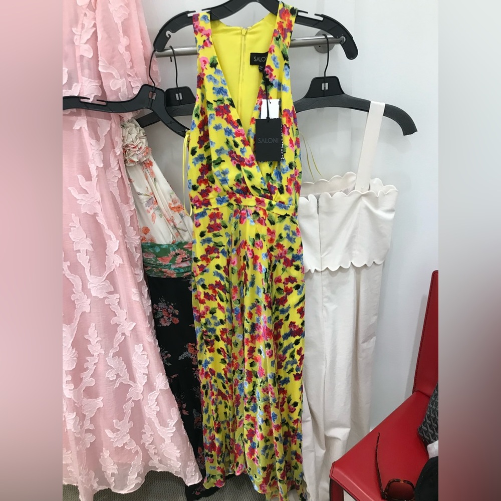Saloni Rita Dress in Yellow